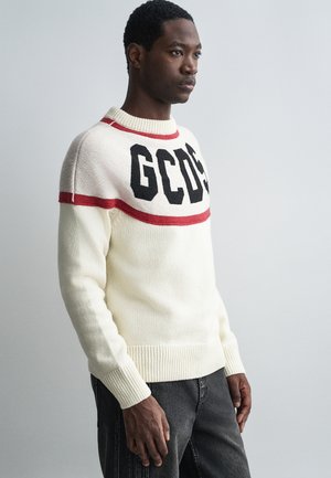 STRIPES LOGO SWEATER - Jumper - bone