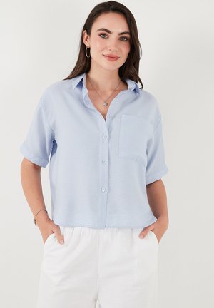LELA Košilová halenka  - baby blue