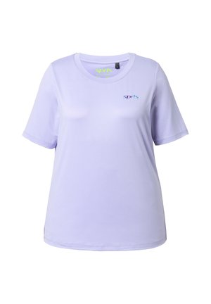 Ulla Popken, QUICK DRYING SHORT SLEEVE PERFORMANCE TEE - Triko s potiskem - pale lilac