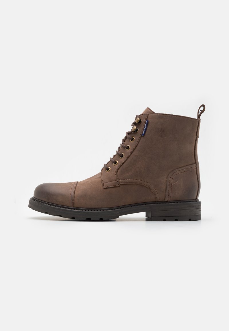 Jack & Jones JFWTRAINER BOOT - Μποτάκια με κορδόνια - brown stone