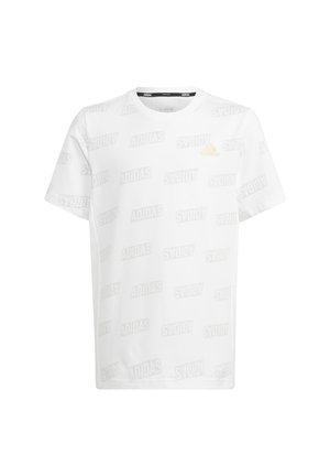 BRAND LOVE GOLDEN - Print T-shirt - white/grey one/gold metallic