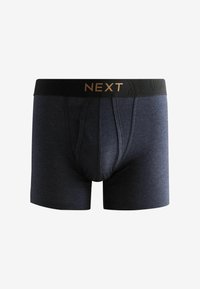 Temno modri bokserice z črnim pasom, na katerem je v zlati barvi napis "NEXT". Imajo gladko, elastično tkanino in oblikovan predel za udobje.