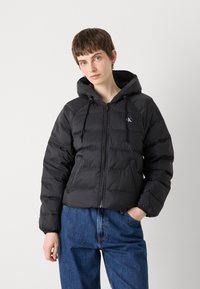 Calvin Klein Jeans LIGHTWEIGHT LOGO PUFFER - Vinterjakke - black