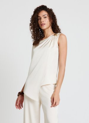 Calliope, TOP TINTA UNITA - Blouse - crema
