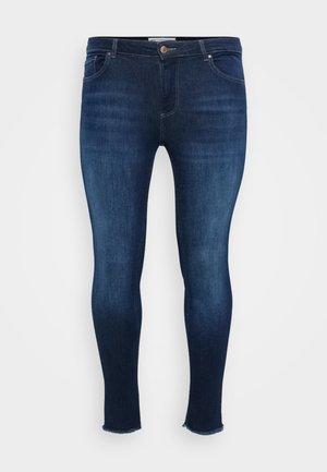 ONLY Carmakoma CARWILLY LIFE RAW - Jeans Skinny Fit - dark blue denim