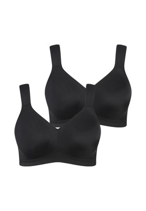 Ulla Popken GROSSE GRÖSSEN 2-ER PACK, OHNE BÜGEL, VORGEFORMTE CUPS - T-Shirt BH - black
