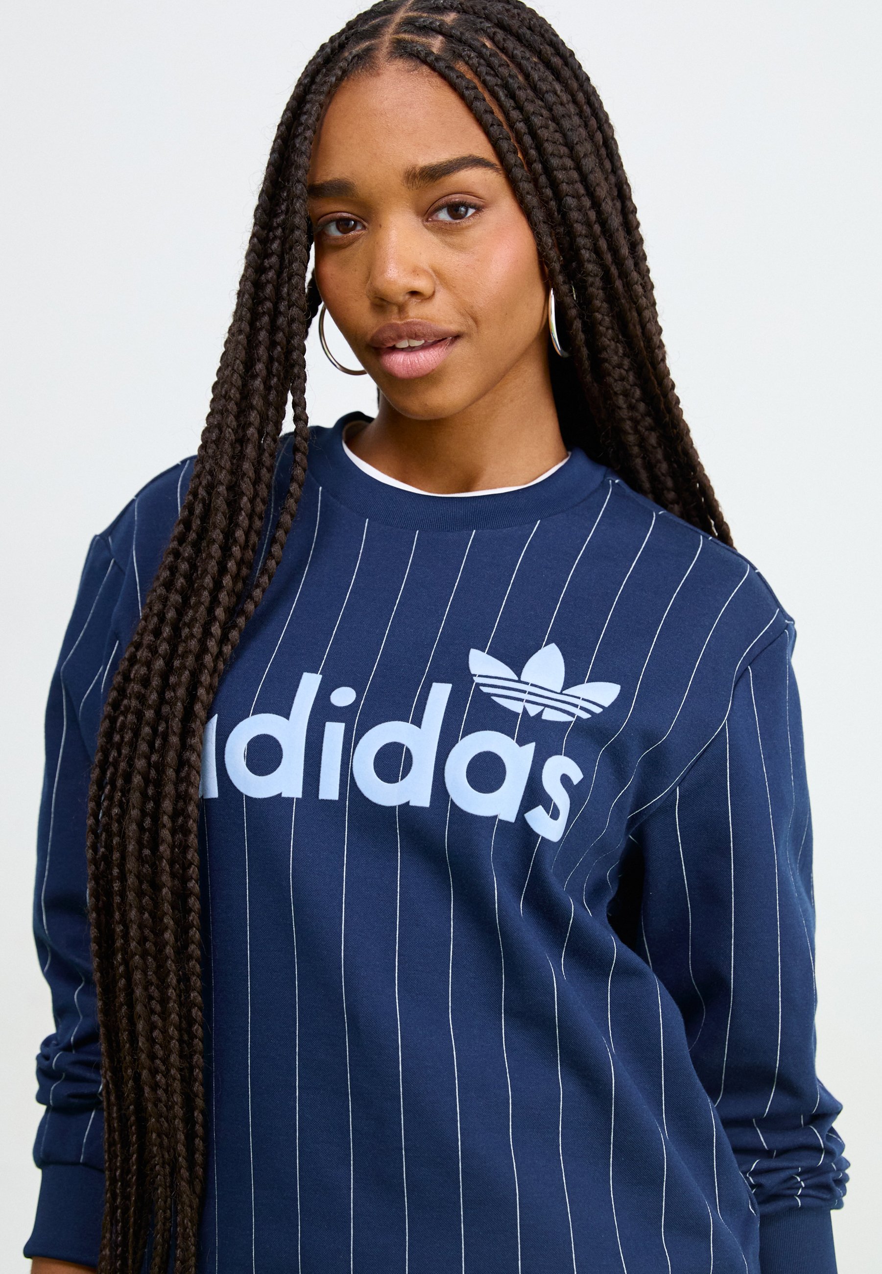 adidas Originals PINSTRIPE - Sweatshirt - night indigo/off