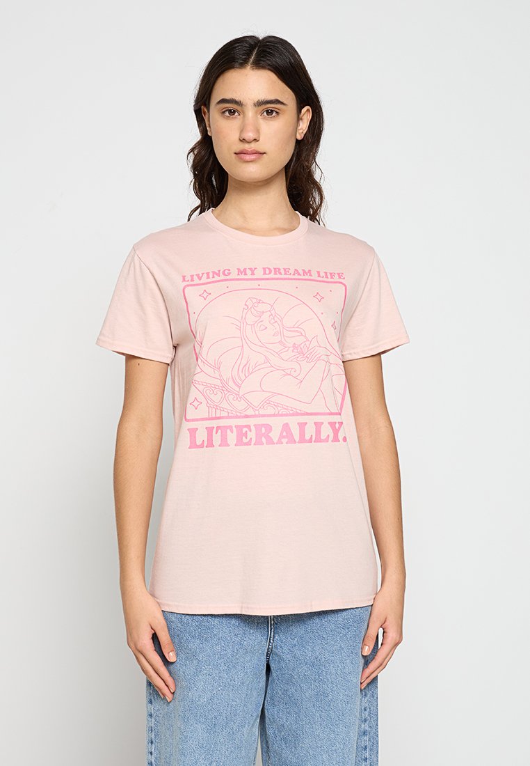 Disney T-shirt print roze