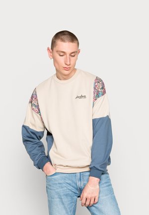 CREW BRUCE UNISEX - Felpa - beige/prusia