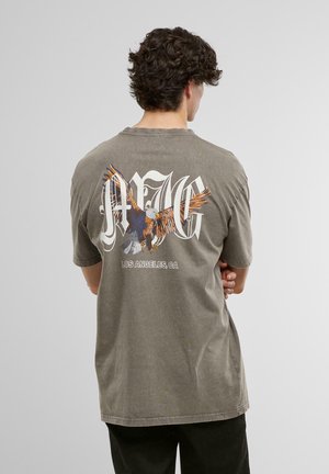 MJ Gonzales HEAVY ACID WASHED - T-shirts med print - asphalt
