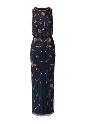 Adrianna Papell, BEAD BLOUSON LONG DRESS - Occasion wear - navy rosegold