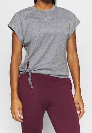 T-shirt con stampa - mottled dark grey