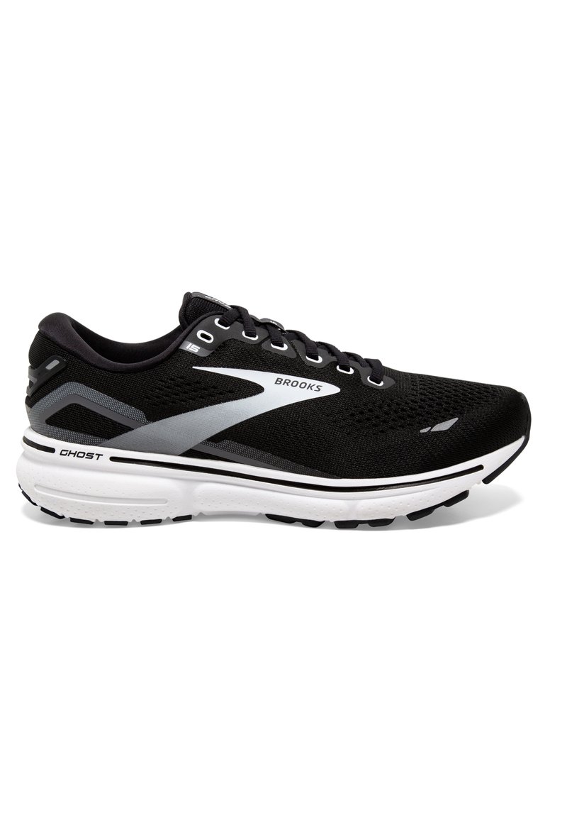 Brooks GHOST 15 Neutral running shoes black blackened pearl white/mottled black Zalando