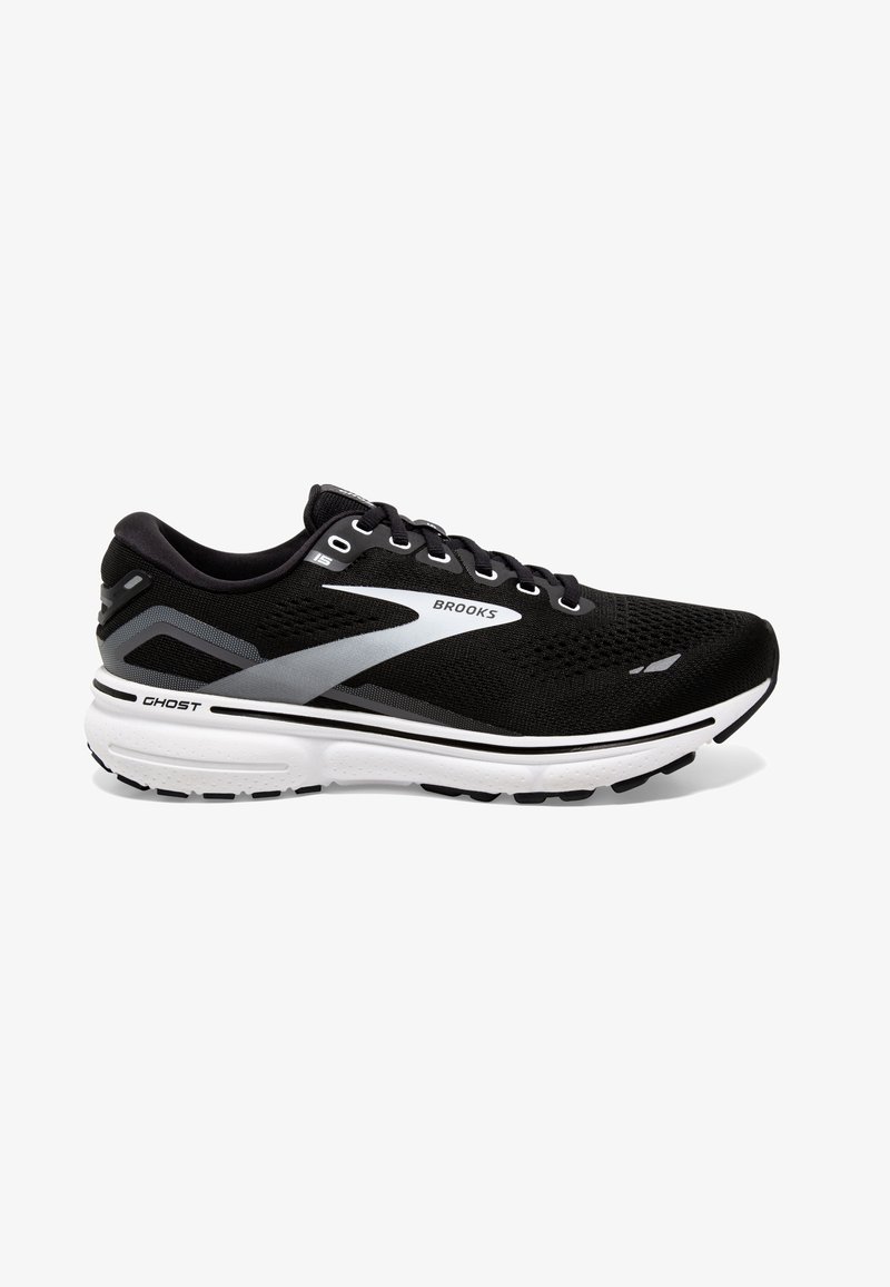 Brooks GHOST 15 - Hardloopschoenen voor op de weg - black blackened pearl white