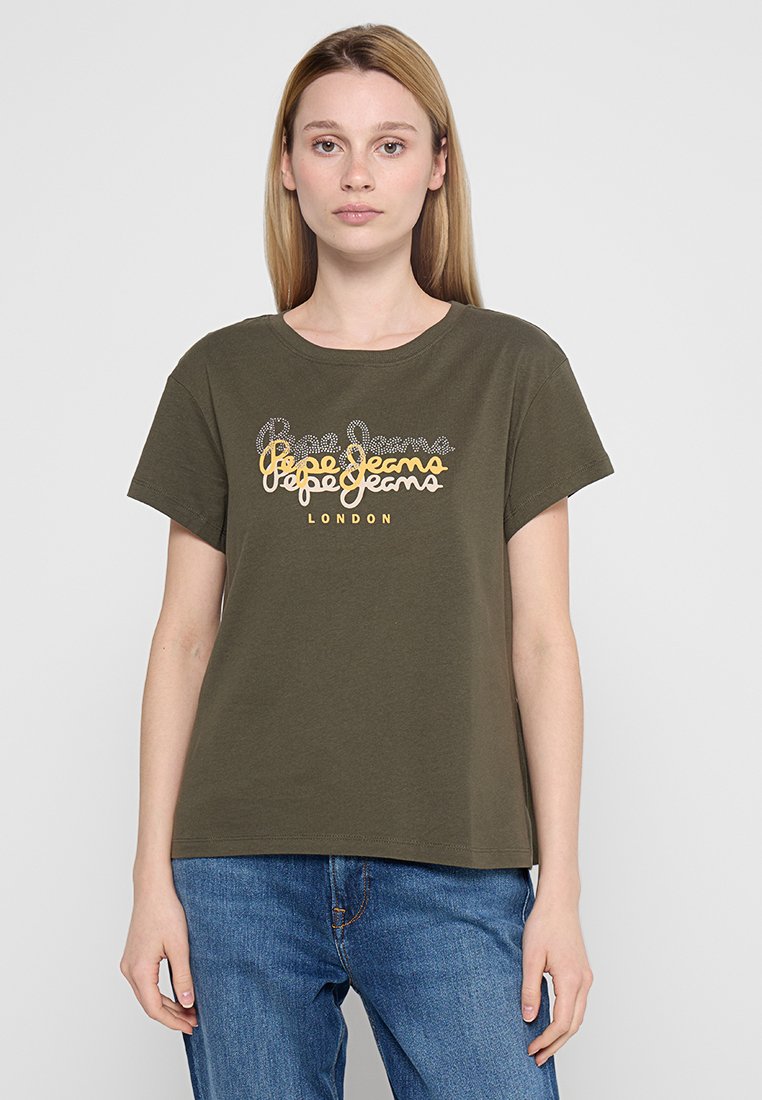 Pepe Jeans T-shirt print olijfgroen
