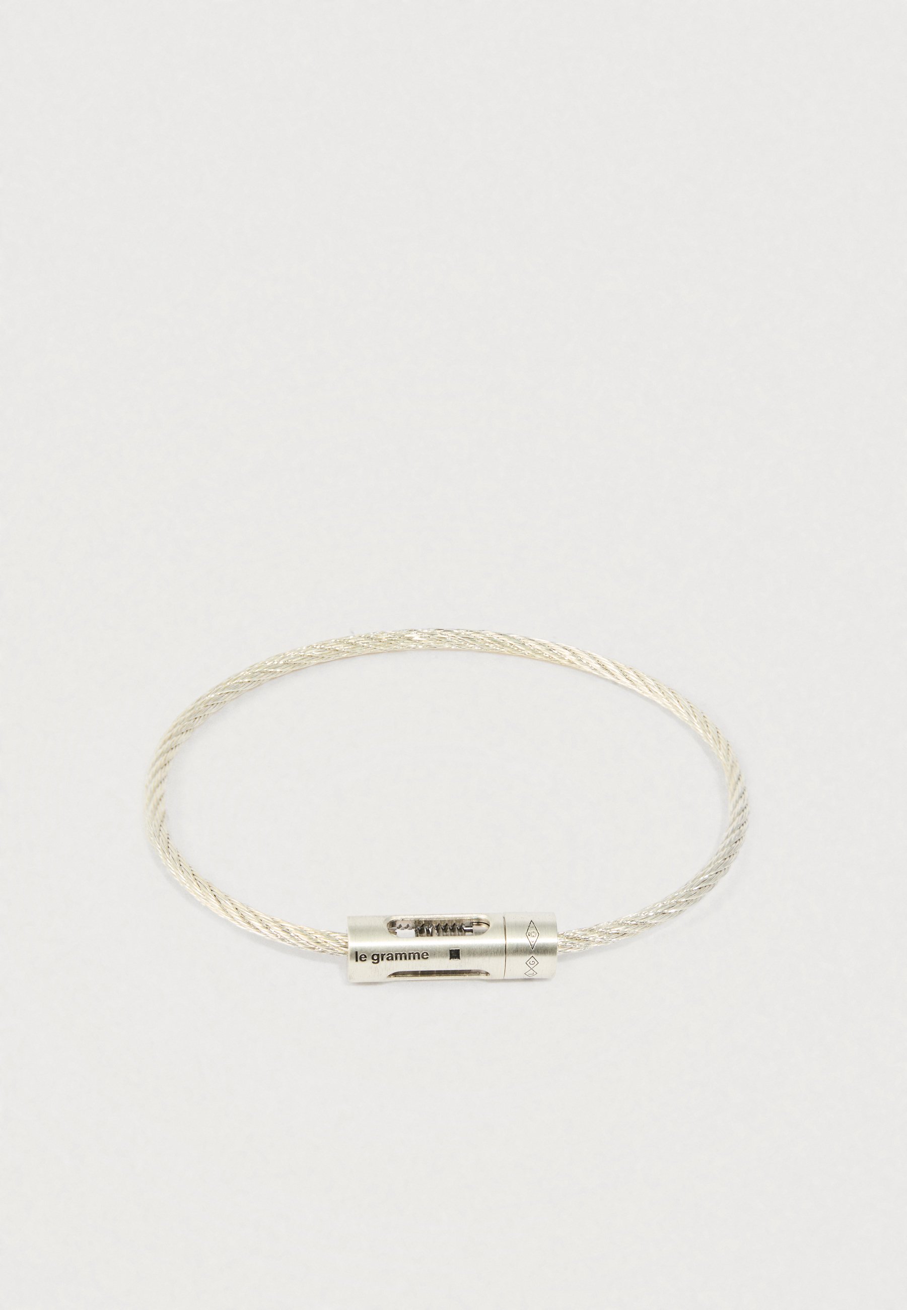 Le Gramme PUNCHED CABLE BRACELET - Bracelet - silver-coloured