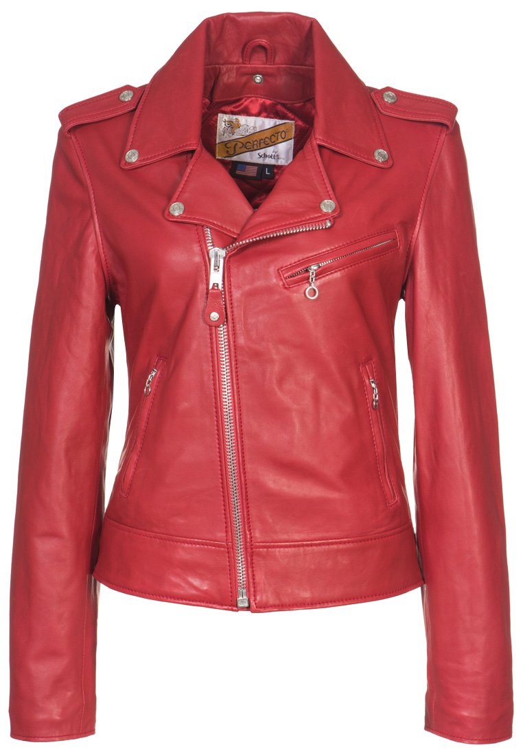 Schott Chaqueta de cuero - red/rojo - Zalando.es