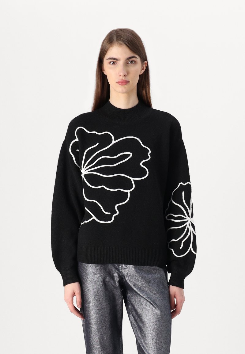 JDY JDYBINE FLOWER  - Trui - black
