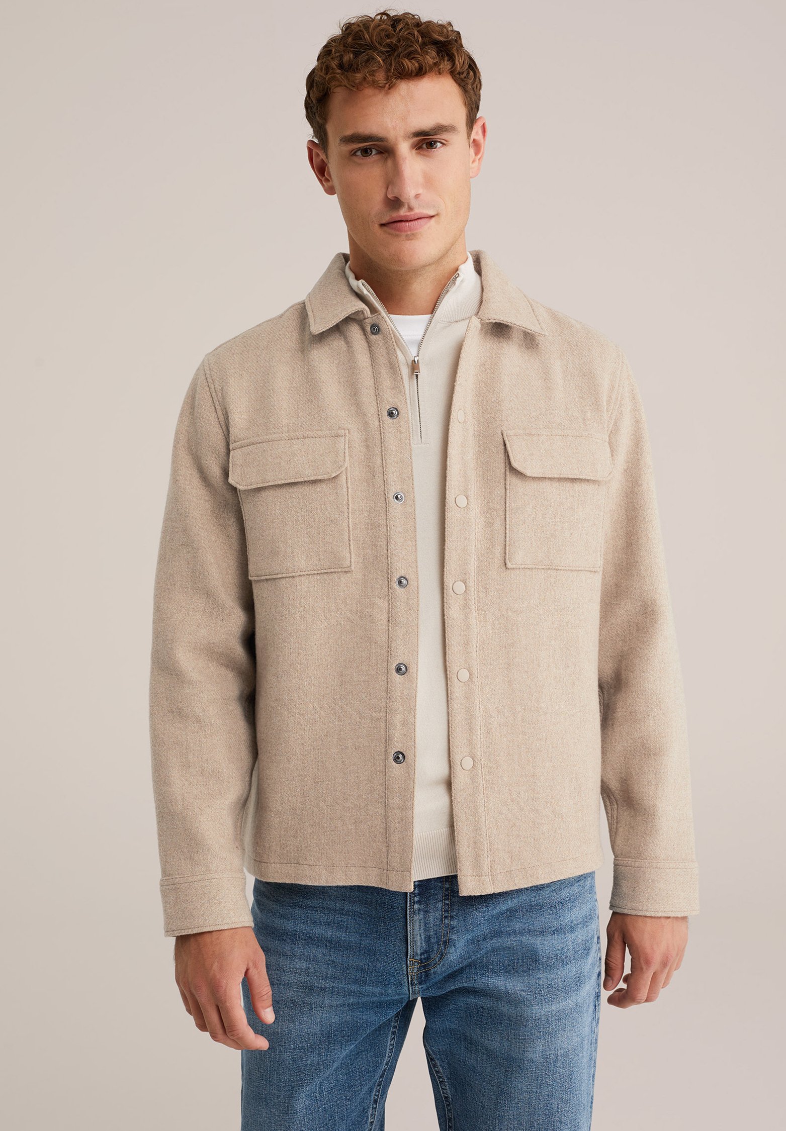 WE Fashion Summer jacket greige/beige Zalando