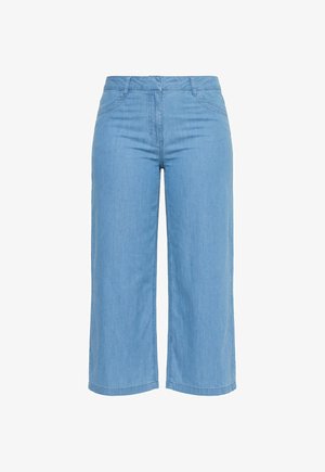 Ulla Popken, WIDE LEG COMFORT WAIST JEANS - Wide Leg - light blue