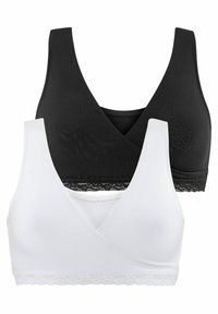 PETITE FLEUR BY LASCANA 2 PACK - Toppe - weiß schwarz