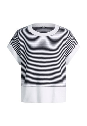 JOOP!, KURZARMPULLOVER KIPE - Print T-shirt - navy weiß gestreift