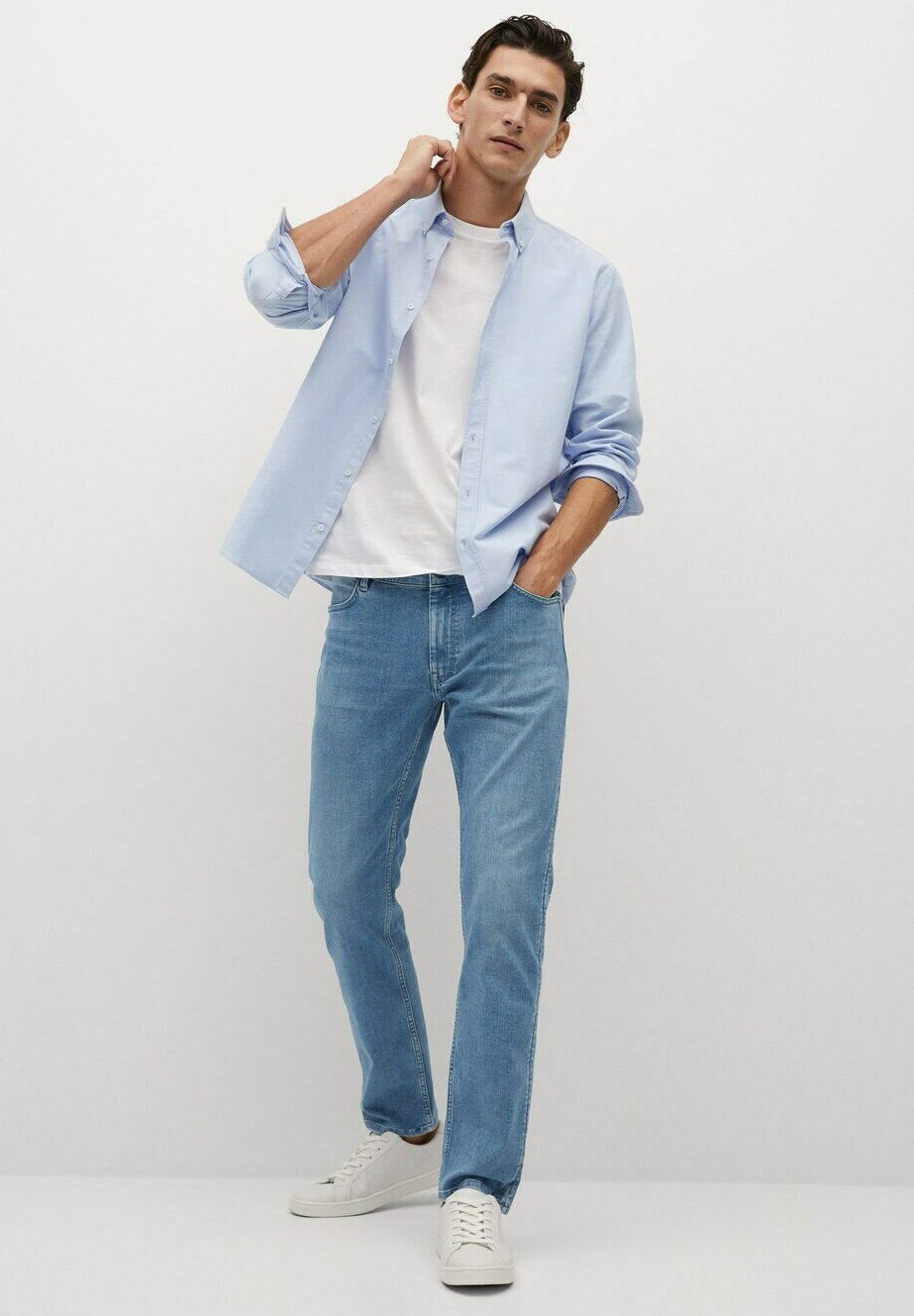 Buy Mango Man grey Patrick Slim Fit Jeans for Men in MENA, Worldwide