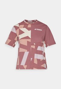 W MT AOP TEE - Print T-shirt - burgundy