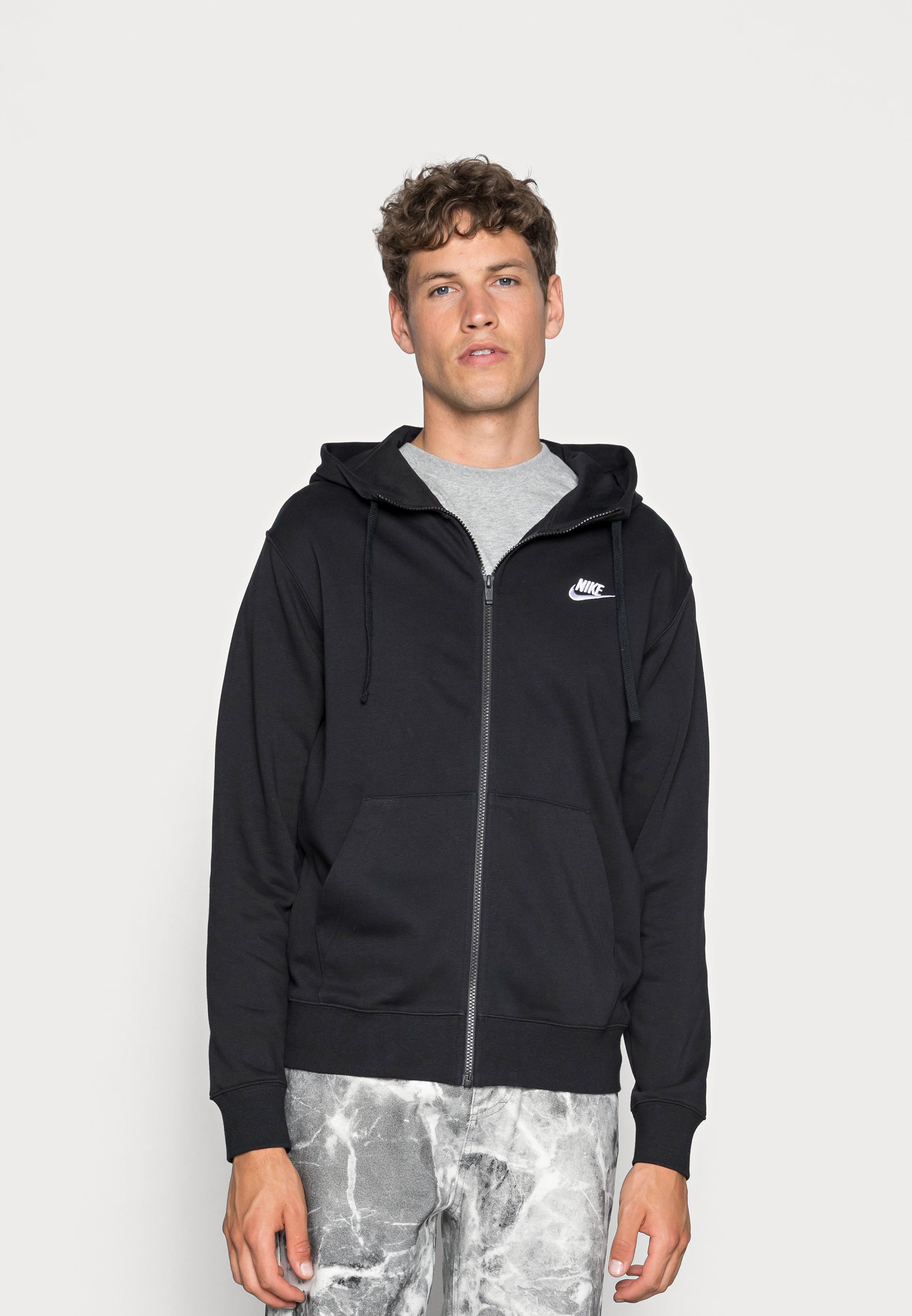 vacht alarm Optimisme Nike Sportswear M NSW CLUB - Sweatjacke - black/white/schwarz - Zalando.de