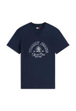 Tommy Jeans, CREST CLUB TEE - T-shirt imprimé - dark night navy