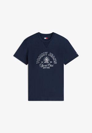 Tommy Jeans, CREST CLUB TEE - T-shirt imprimé - dark night navy