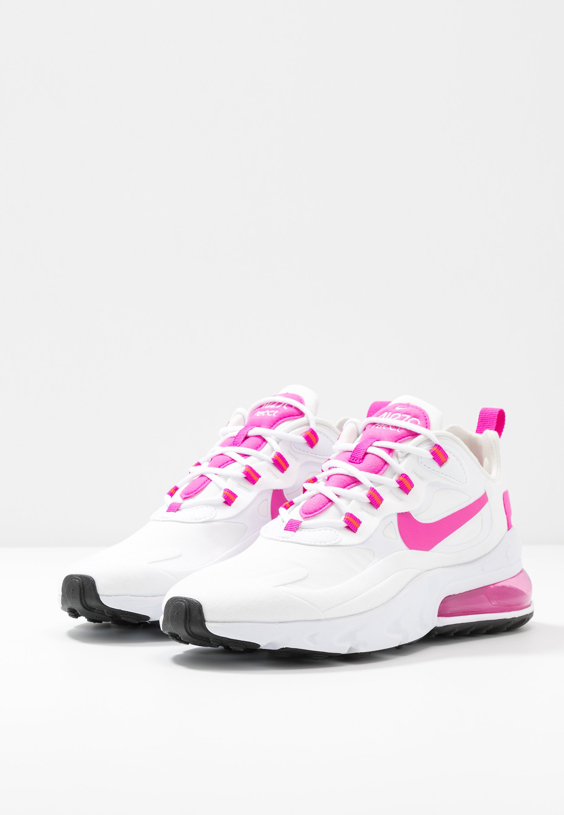 Nike Sportswear Air Max 270 React Joggesko White Fire Pink Team Orange Black Hvit Zalando No