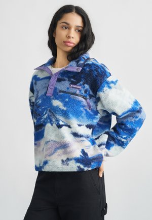 HELVETIA PRINTED CROPPED HALF SNAP - Fleecetrøjer - dark blue