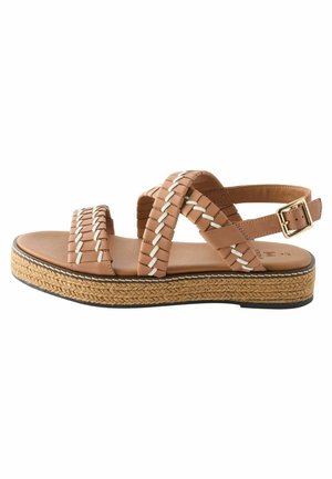 FOREVER COMFORT WEAVE REGULAR FIT - Platform sandals - tan brown