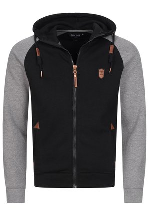 INDICODE JEANS ARBUTUS - Bluză de molton cu fermoar - black