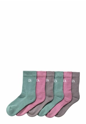 TENNIS PACK OF 6 - Sportsocken - stone altrosa petrol