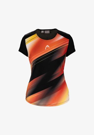 Head, Print T-shirt - schwarz orange