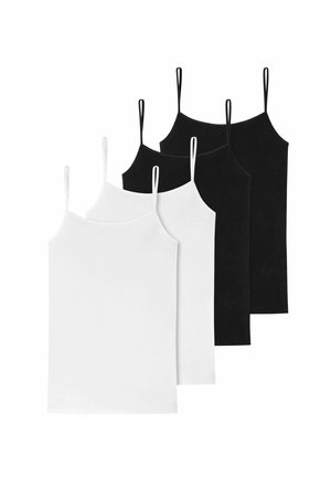 SPAGHETTI 4 PACK - Unterhemd/-shirt - schwarz weiß