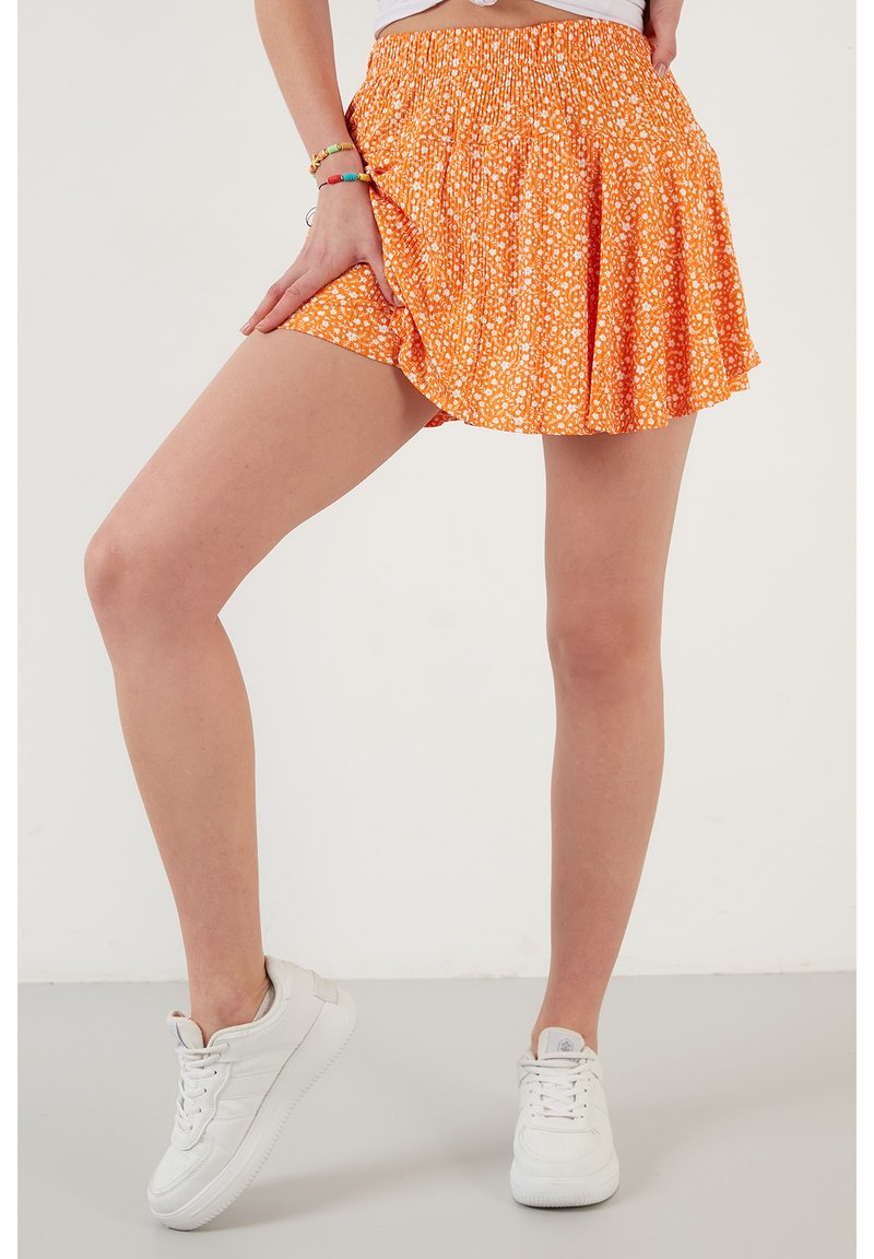 LELA ELASTIC WAIST - Minigonna - orange color