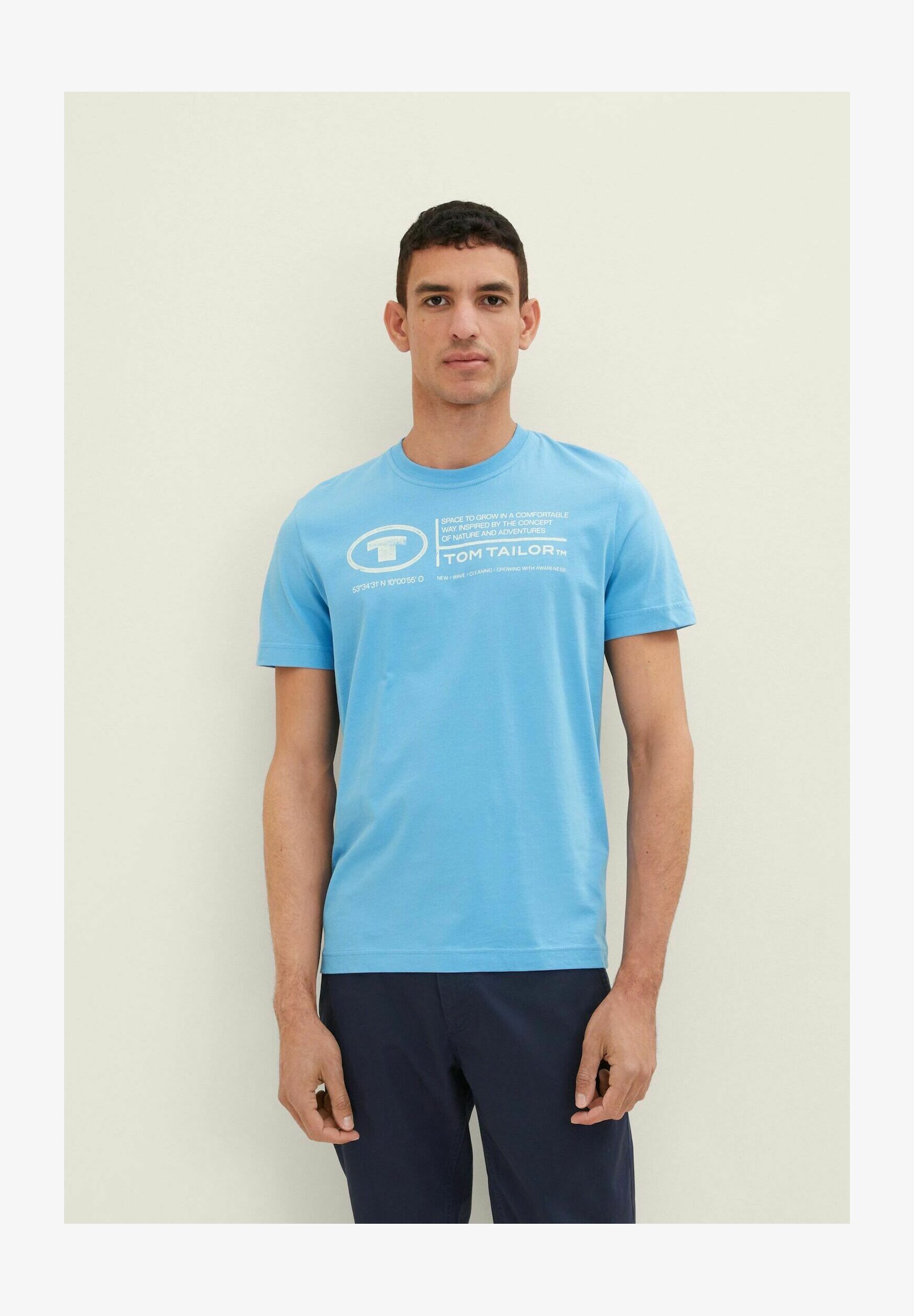 T-Shirt Donna Tom Tailor Con Stampa Logo - Cotone Biologico - Vestibilità Regolare