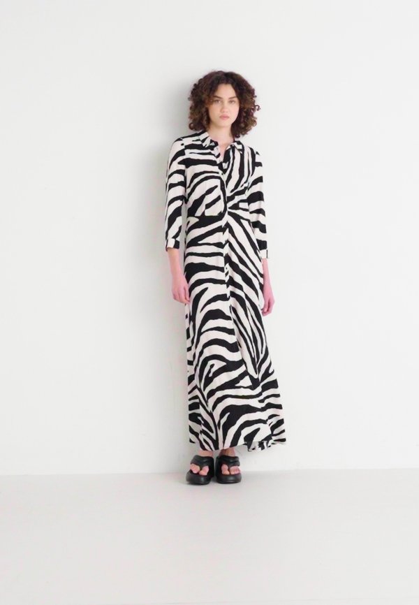 YASSAVANNA LONG DRESS - Shirt dress - birch aop:zebra print4