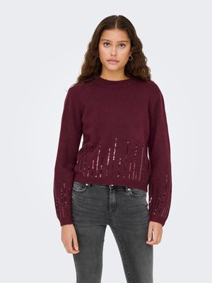 JDY, JDYMADISON - Svetr - maroon banner