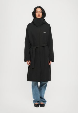 FLOW BELT JACKET - Trenchcoat - black
