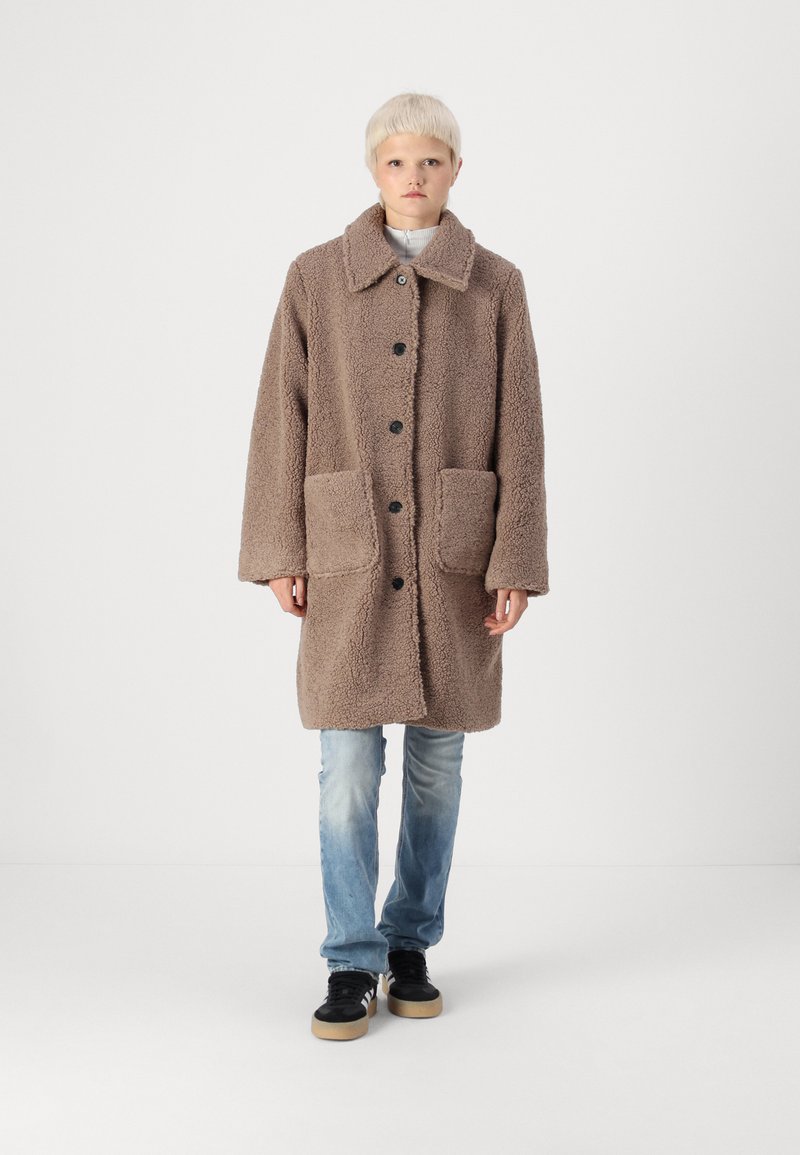 Pieces PCNADDY JACKET - Cappotto invernale - taupe gray