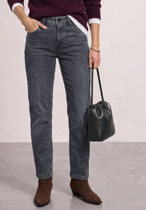 Street One, MID WAIST STRAIGHT-LEG JEANS IN A CASUAL FIT - Jean slim - steel grey washed