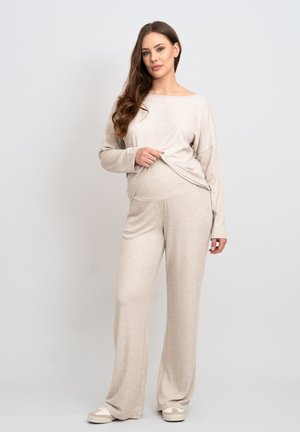 Cool Mama MATERNITY - Stoffhose - beige