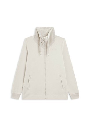 SPACCHI LATERALI E COLLO ALTO - Felpa con zip - beige