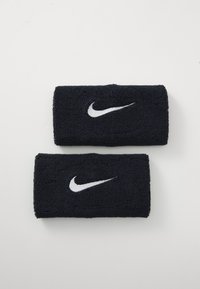 UNISEX  DOUBLEWIDE WRISTBANDS UNISEX 2 PACK - Muñequera - obsidian/white