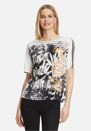 CASUAL MIT TUNNELZUG - Print T-shirt - weiß schwarz