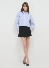 Calliope RIGHE CON TASCHINO - Camicia - var celeste
